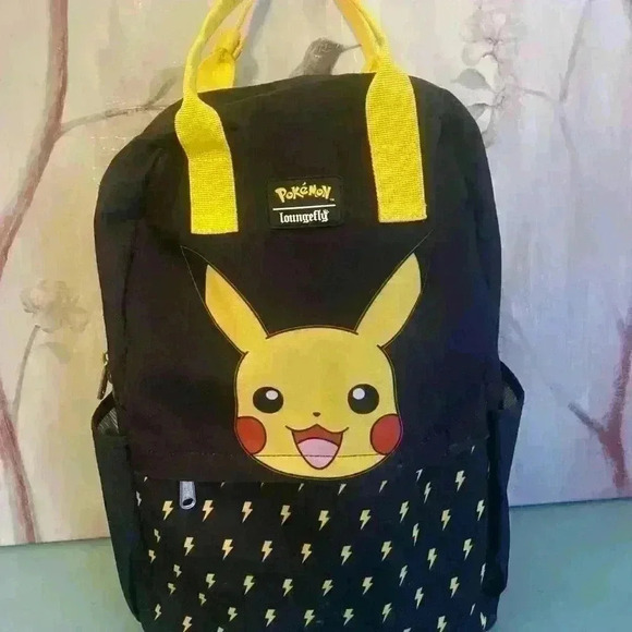 Loungefly x Pokemon Pikachu Extremely Rare Black Backpack Laptop Storage - Picture 9 of 9